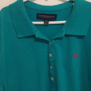 Blue Green Aeropostale Button Down Shirt